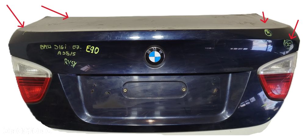 klapa bagażnika tylna BMW 3 E90 05-12 A35/5 - 1