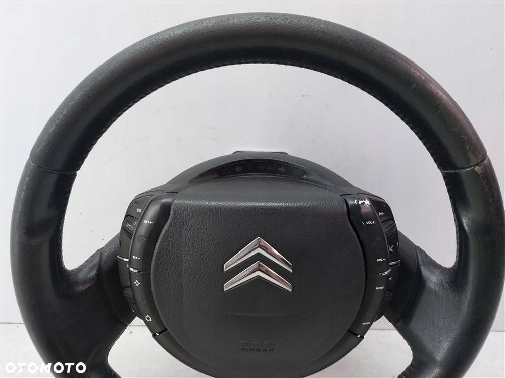 Kierownica z poduszką AIRBAG SKÓRA Citroen C4 I 2004-2008 PRZED LIFT 96591807ZD - 3