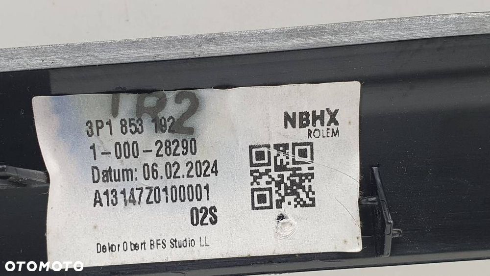 LISTWA DESKI KONSOLI SKODA SUPERB IV 3P EU 3P1853192 - 7