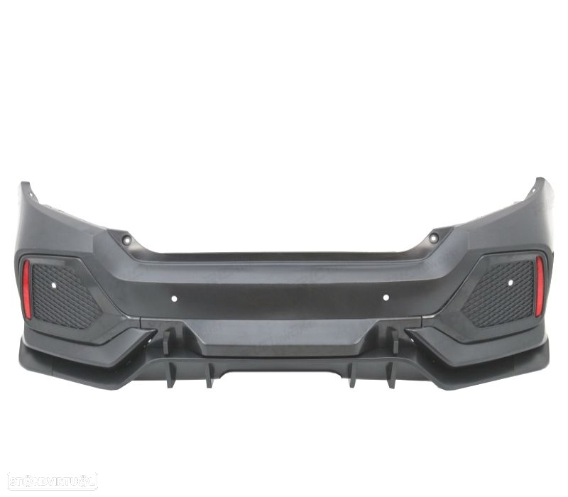PÁRA-CHOQUES TRASEIRO HONDA CIVIC 16- LOOK TYPE R - 4