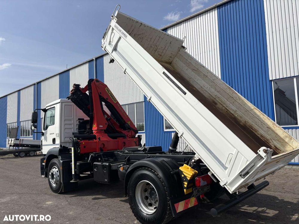 MAN TGM 18.250, Palfinger PK 13.501, an 2020, 16.000 km, bascula Meiller trilateral - 8