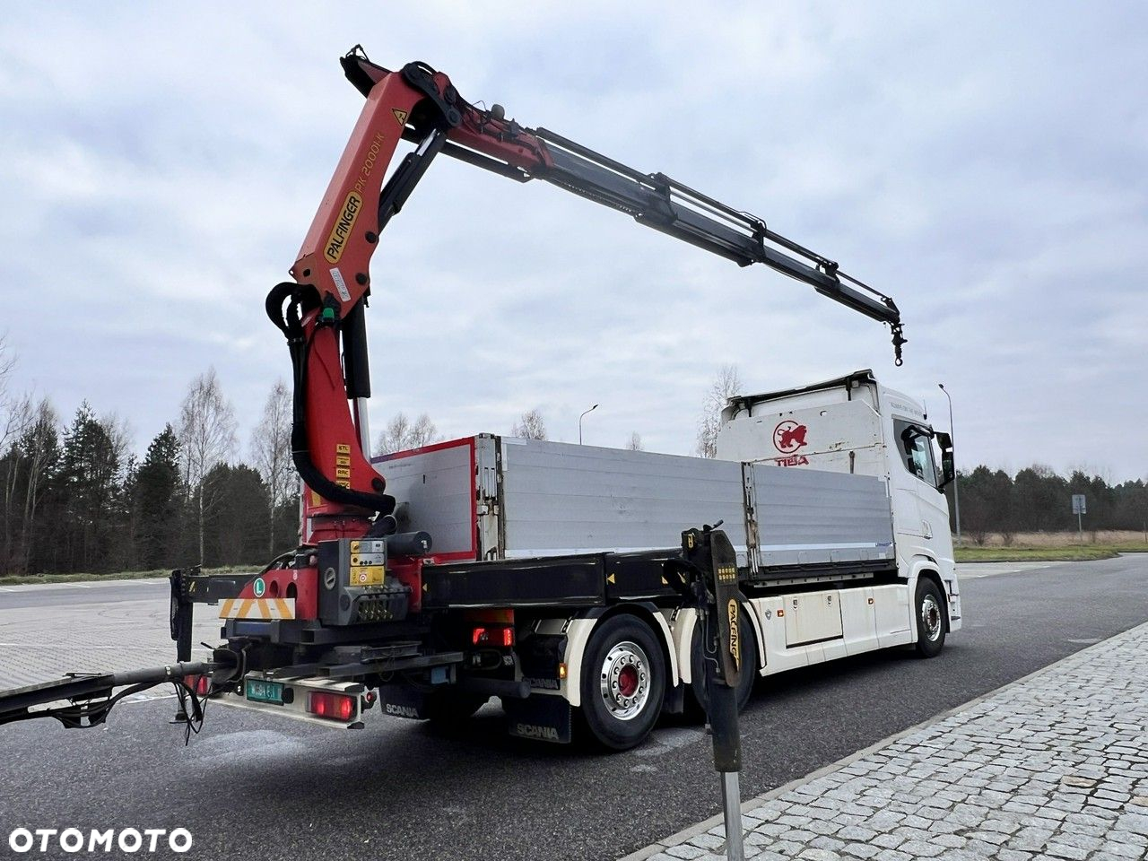 Scania s730 zestaw z przyczepa 2017/18 v8 palfinger dźwig z hds 6x2/4 - 10