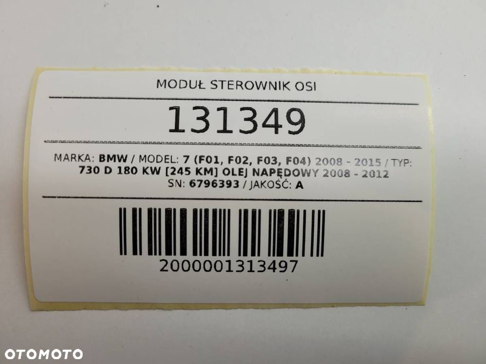 MODUŁ STEROWNIK SKRĘTNEJ OSI BMW F01 F02 6796393 - 13