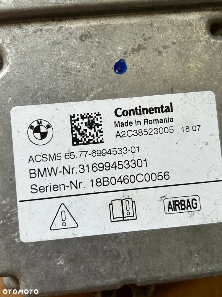 BMW G11 G12 G30 G31 G32 MODUŁ STEROWANIA PODUSZKI POWIETRZNEJ 6994533 - 4