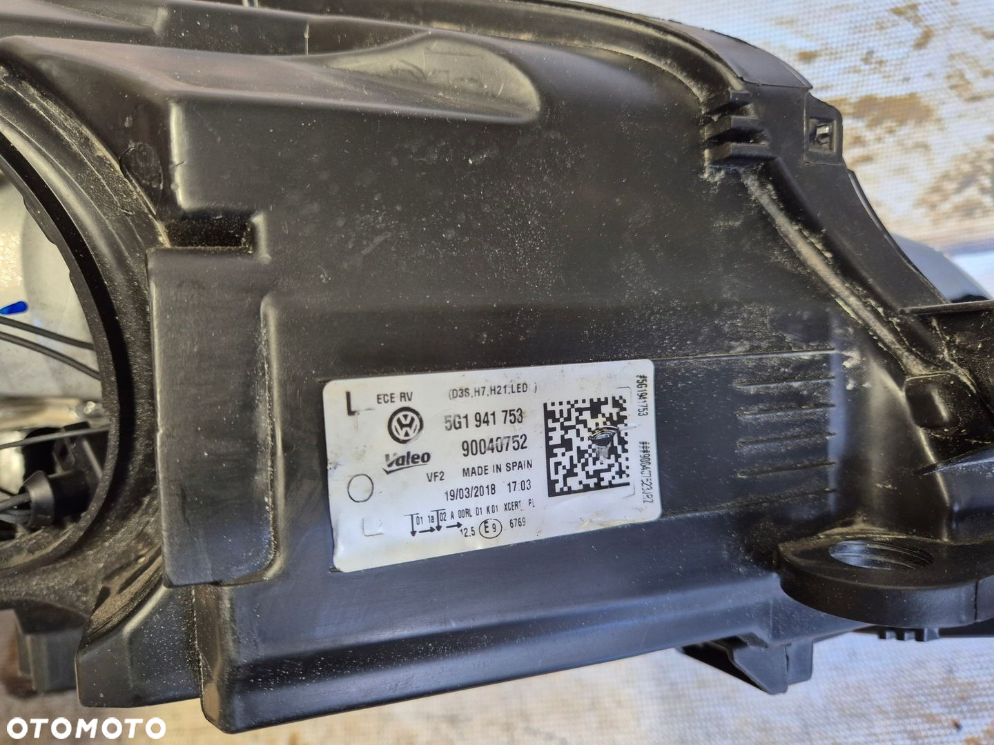 vw golf 7 VII 5g1 941751 xenon skrętny led na 3 moduły lewa lampa - 9