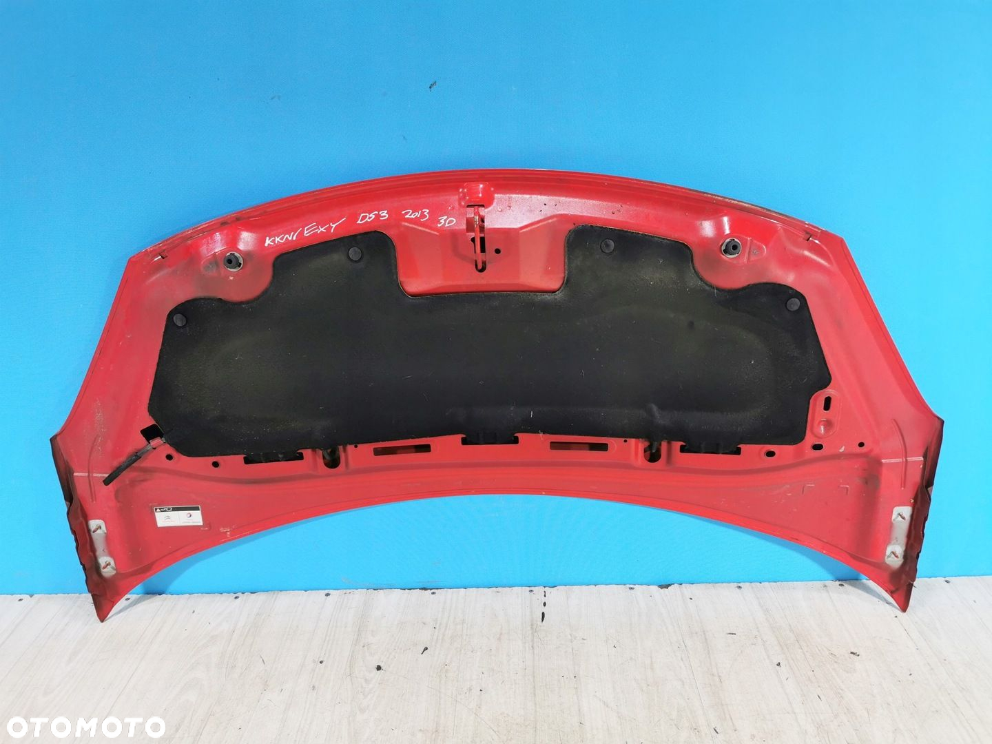 Citroen C3 II DS3 10/16 maska pokrywa klapa przód wygłuszenie KKN - 6