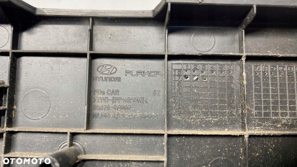 HYUNDAI I30 III PODKŁADKA POD REJESTRACJĘ RAMKA ATRAPA GRILL 17-20 - 6