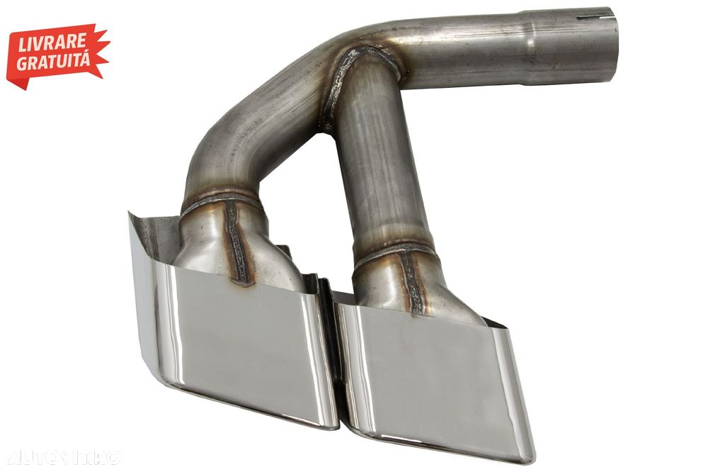 Ornamente toba Audi Q7 4M (2015-2019) SQ7 Design Chrome doar pentru Benzina- livrare gratuita - 3