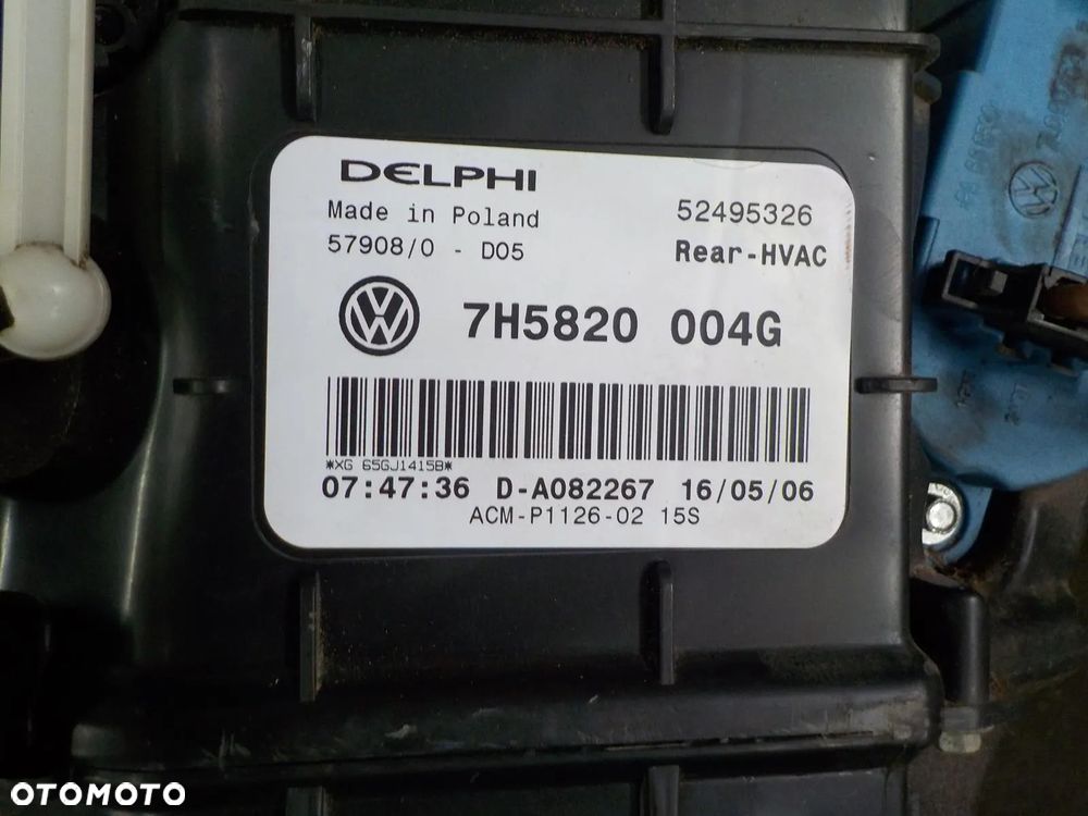 VW T5 DMUCHAWA PAROWNIK KLIMATYZACJI TYŁ CLIMATRONIC - 3