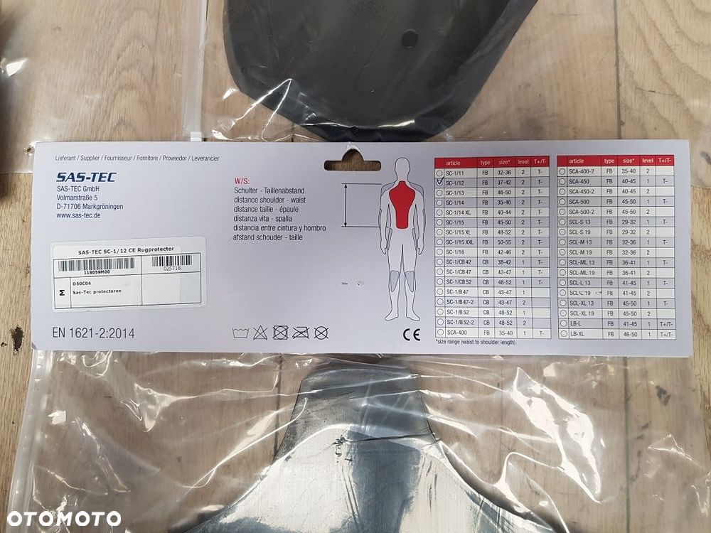 Sas-Tec ochraniacz pleców protektor SC-1/12 - 4