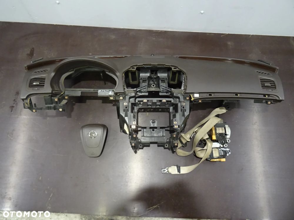 OPEL INSIGNIA A 08-12 2.0 CDTI SEDAN DESKA ROZDZIELCZA KONSOLA PASY PODUSZKI BRĄZOWA - 2