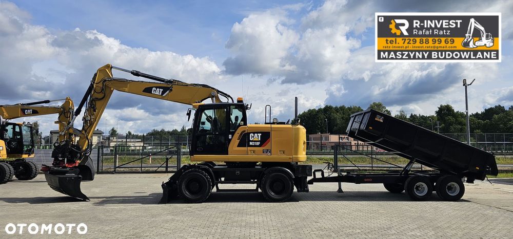 Caterpillar M318F M318 rototilt szczypce Leica przyczepa