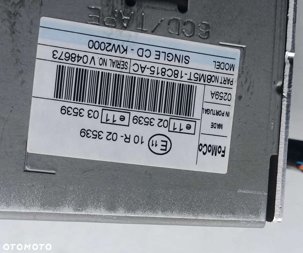 RADIO ORYGINALNE 6000CD - FORD FOCUS II - 4