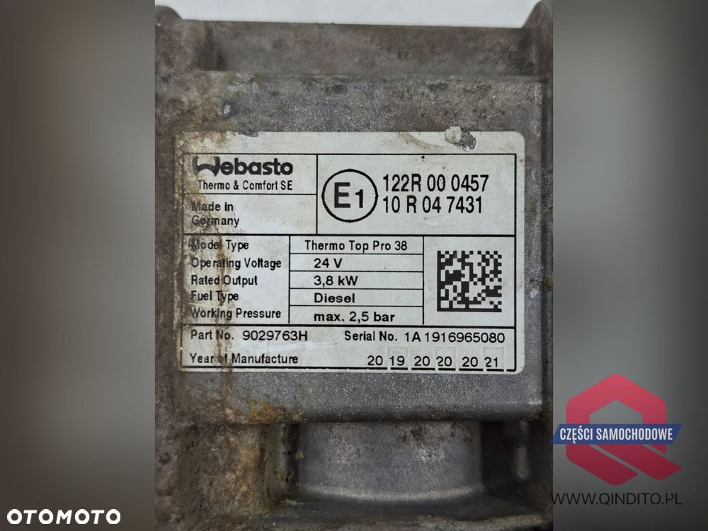 WEBASTO SCANIA THERMO TOP PRO 38  DIESEL 24V - 6