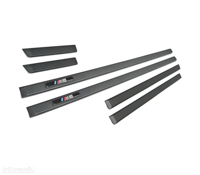 FRISOS LATERAIS DE PORTA BMW E39 SEDAN 95-03 LOOK M5 PRETO MATE - 2