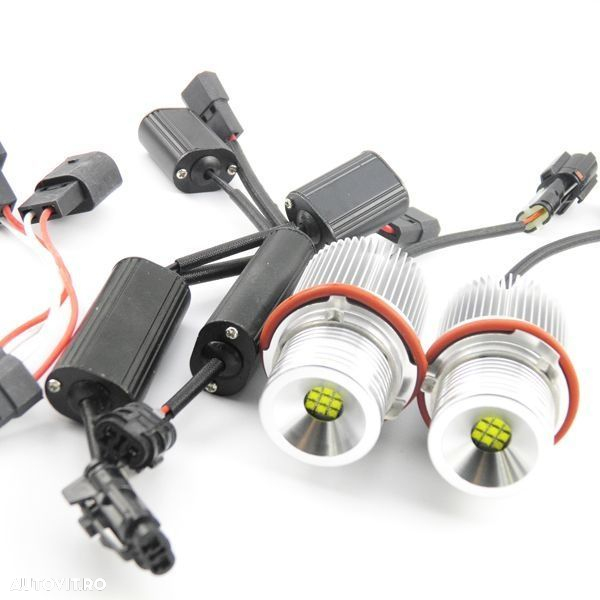 Angel eyes pentru BMW E39 E60 E61 E65 E66 E53 X3 X5 E83 Led Marker 90W 2018  CALITATE PREMIUM ⭐️⭐️⭐️⭐️⭐️ - 5