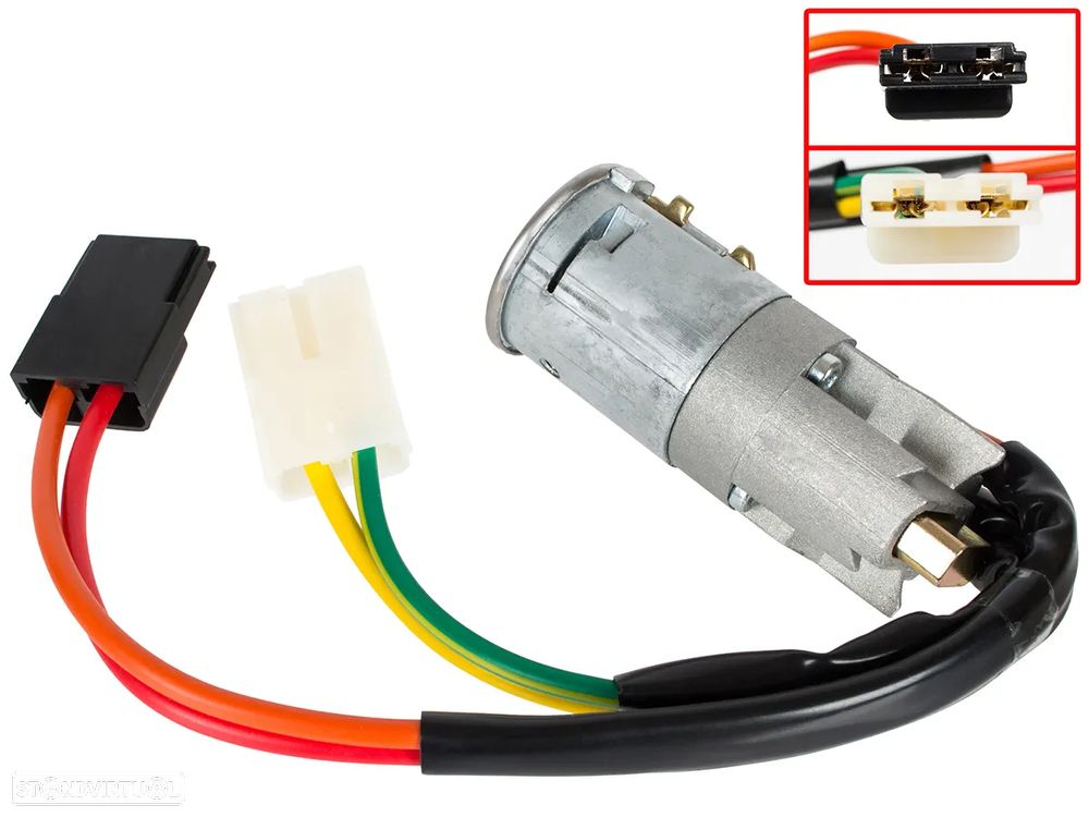 Canhão da ignição com chave para o Renault Clio I 1991 a 1998 - 2