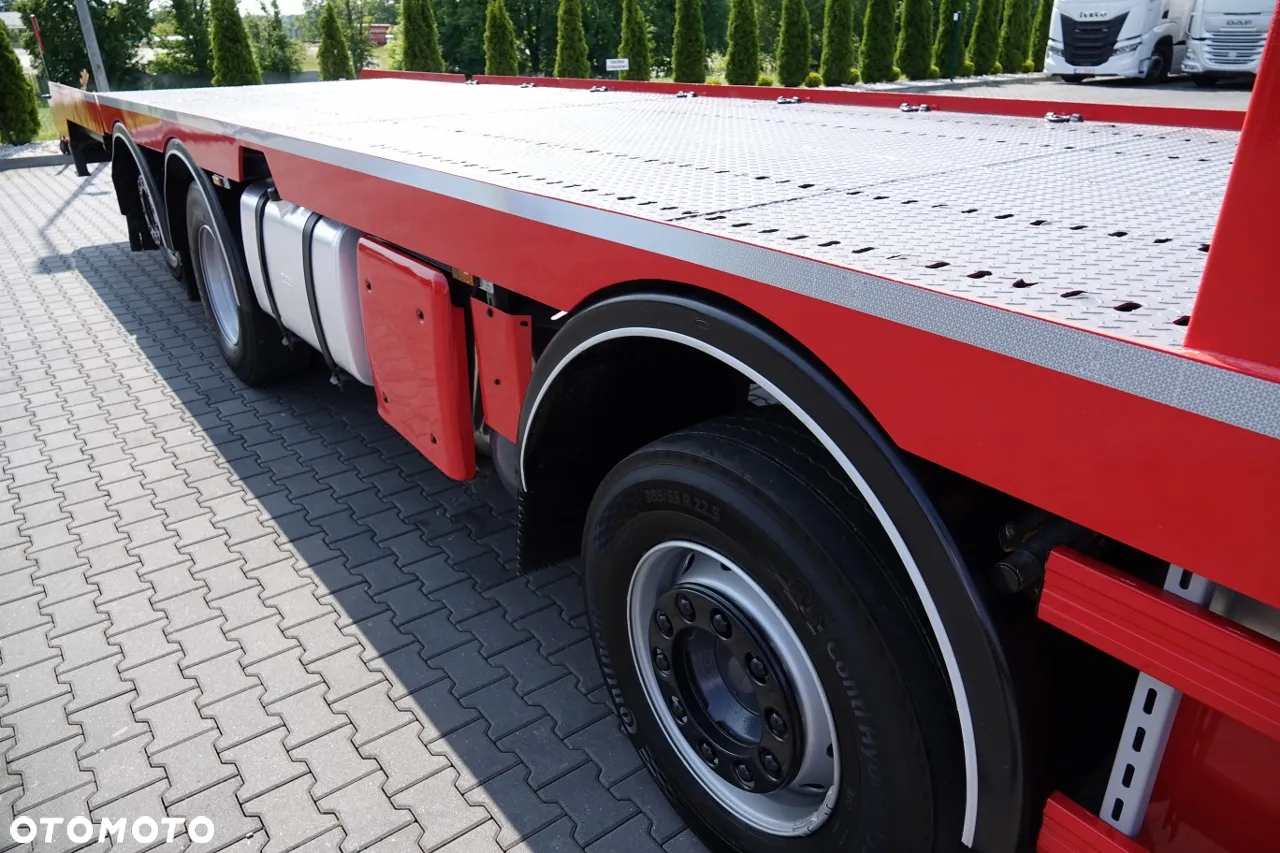 DAF CF 460 / 8x2/  LAWETA / PLATFORMA / NAJAZDY HYDRAULICZNE / WYCIĄGARKA / oś skrętna i podnoszona / EURO 6 - 15