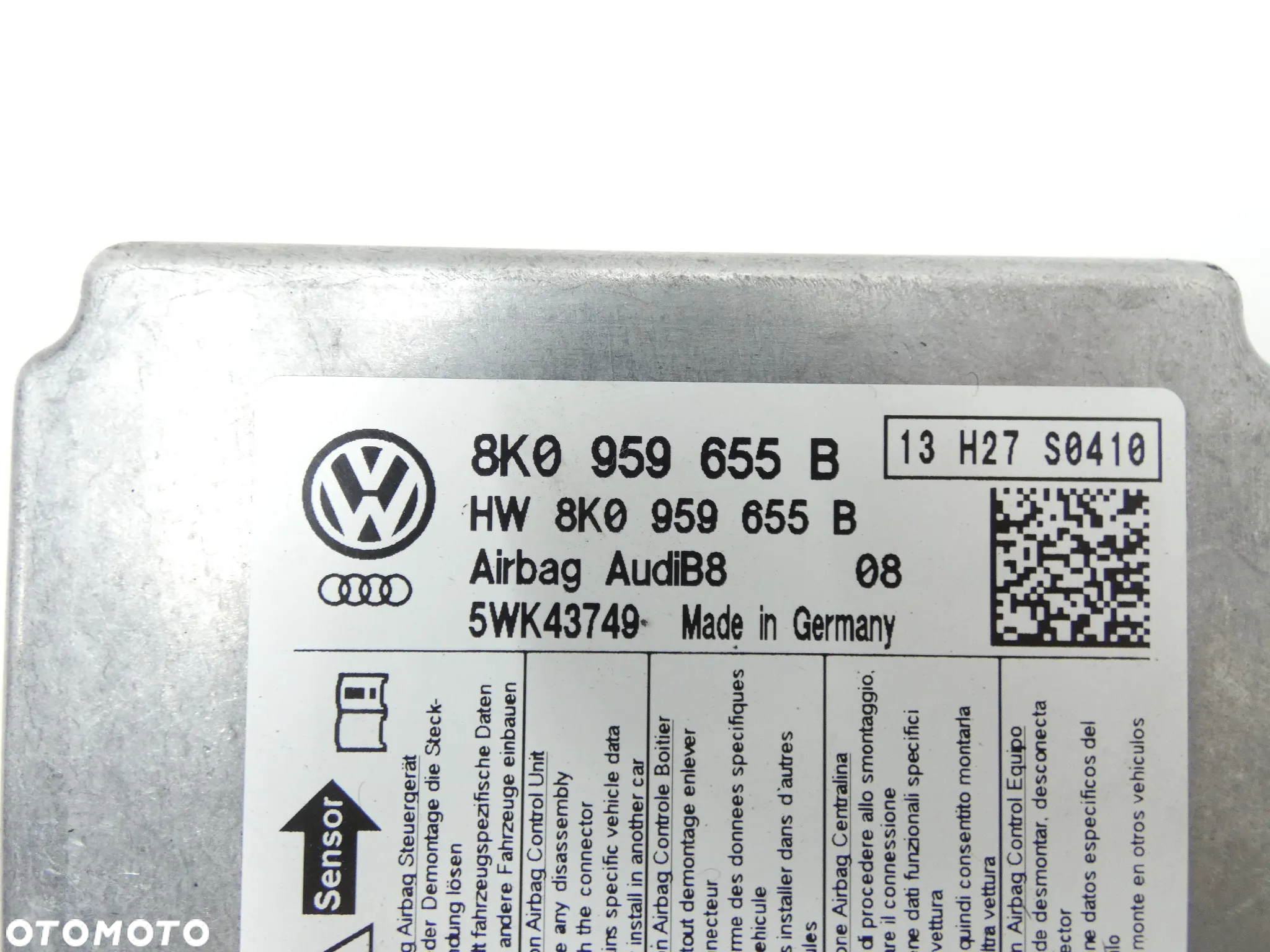 AUDI A4 B8 MODUŁ PODUSZEK POWIETRZNYCH STEROWNIK AIRBAG 8K0959655B GORLICE - 3