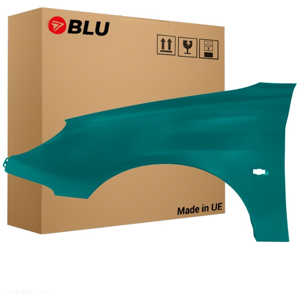 BLU Błotnik PEUGEOT 206 CC KRU Lewy Przód Zielony 1998-2009 VertCeylan - 1