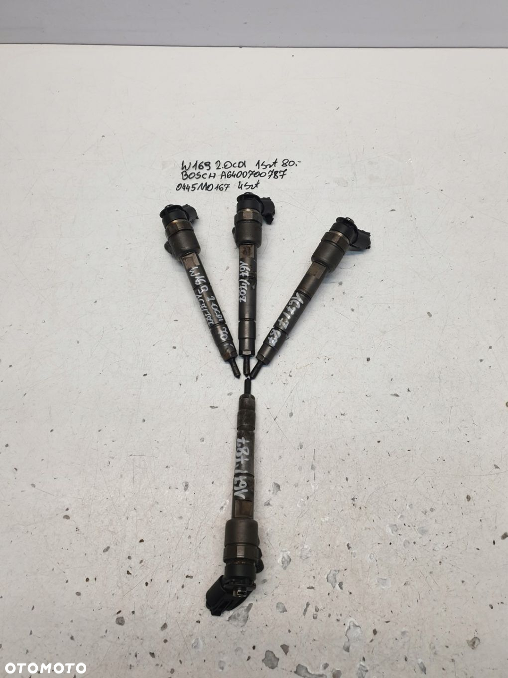WTRYSKI WTRYSKIWACZE MERCEDES-BENZ W169 2.0 CDI A6400700787 0445110167 - 2