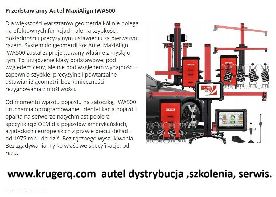 Autel MaxiAlign IWA500 geometria kół 3D - 26