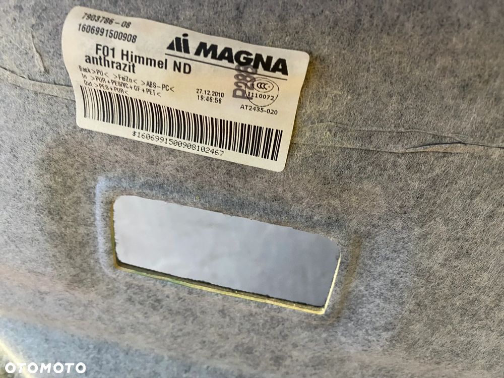 BMW F01 SUFIT PODSUFITKA CZARNA M-PAKIET BEZ SZYBERDACHU SŁONECZNIKI RĄCZKI LAMPKI KOMPLET ORYGINAŁ SERIA 7 - 9