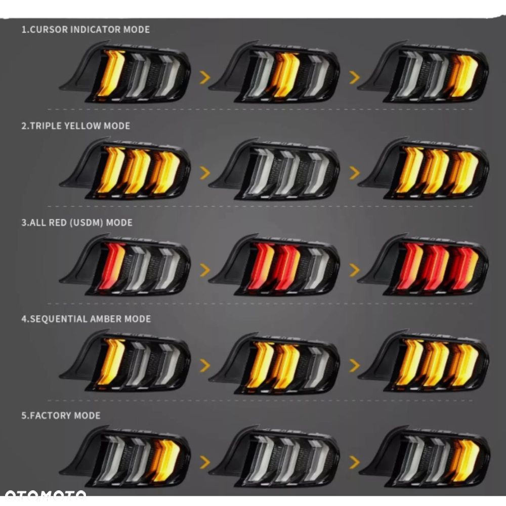 FORD Mustang VI 6 2015-2023 Lampy TYŁ Full Led Europa FR3Z-13405-A KOMPLET - 10