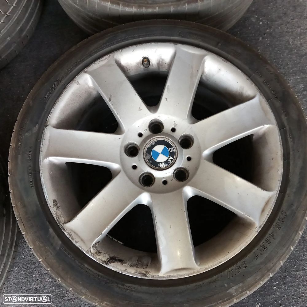Conjunto jantes r17 bmw e46 com pneus 225 45 r17 - 2