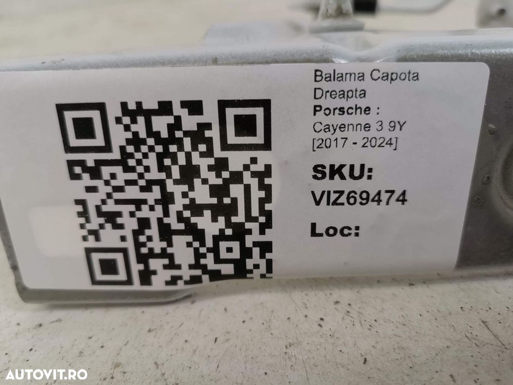 Balama Capota Dreapta Porsche  Cayenne 3 9Y 2017 2018 2019 2020 2021 2 - 4