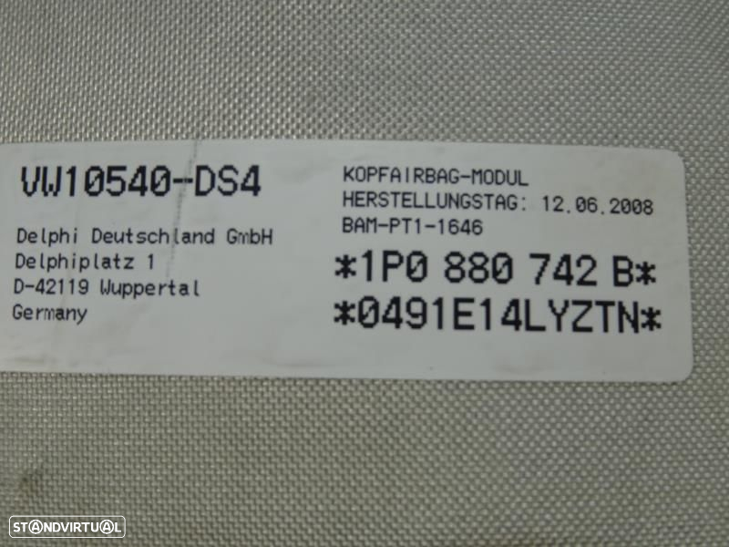 Airbags De Cortina Seat Leon (1P1)  1P0880741b / 1P0 880 741 B / 1P088 - 7