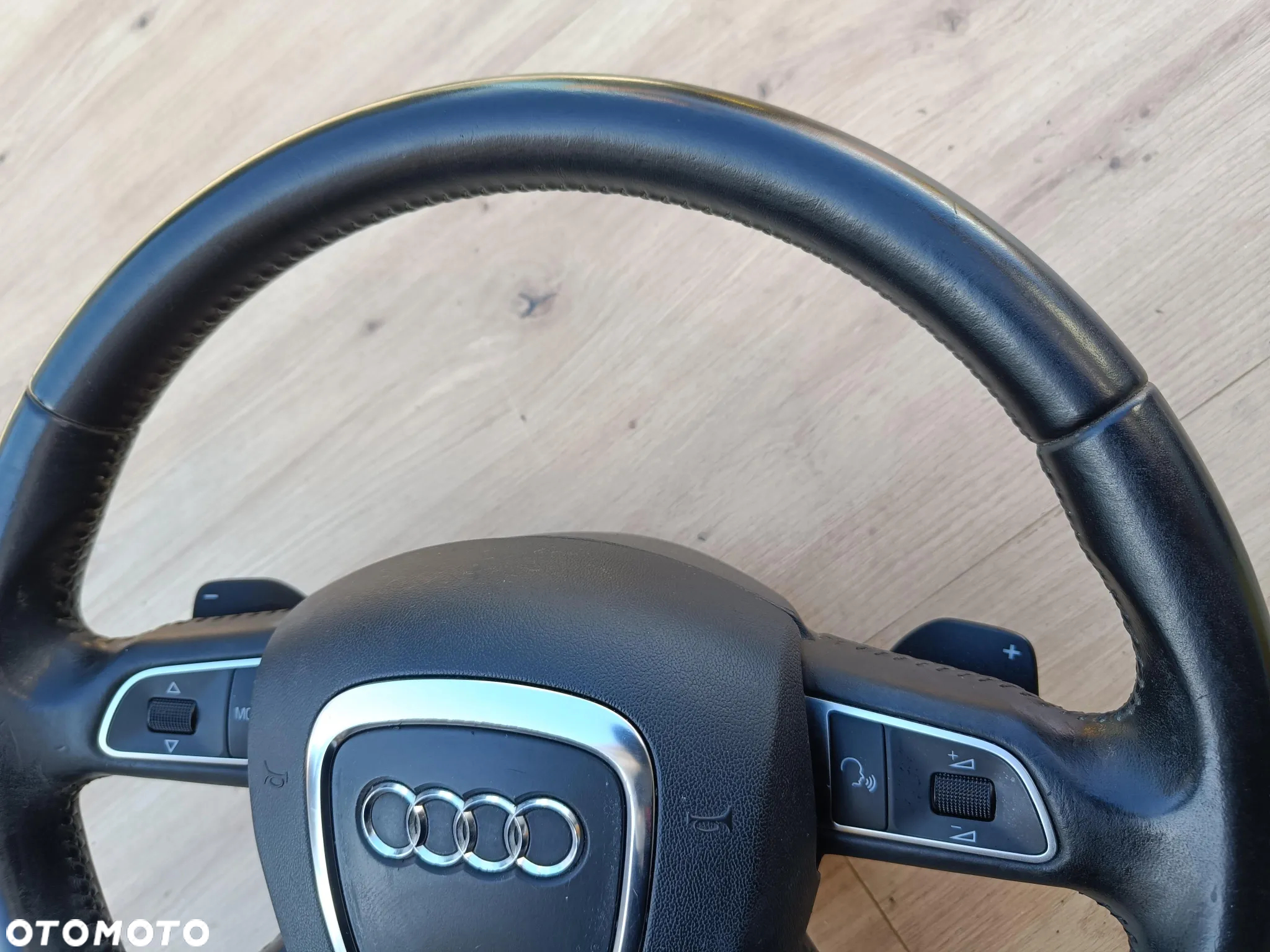 AUDI A6 C6 A8 D3 LIFT Q7 KIEROWNICA CZARNA SOUL ŁOPATKI 4E0419091CN - 8