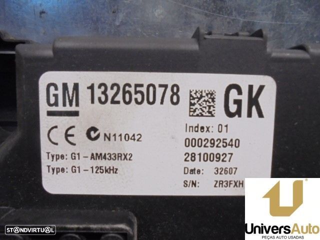 CAIXA RELÉS / FUSÍVEIS OPEL CORSA D 2007 -13265078 - 2