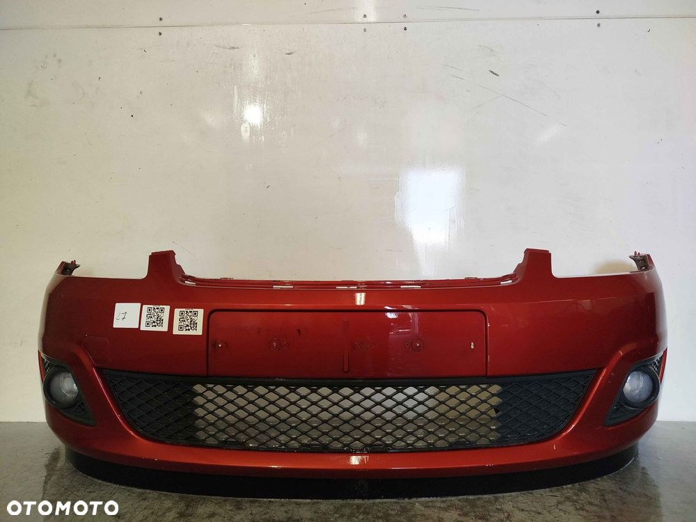 + ZDERZAK PRZÓD PRZEDNI FORD FIESTA MK6 VI LIFT FL T5 RUDY POMARAŃCZOWY HALOGENY - 1
