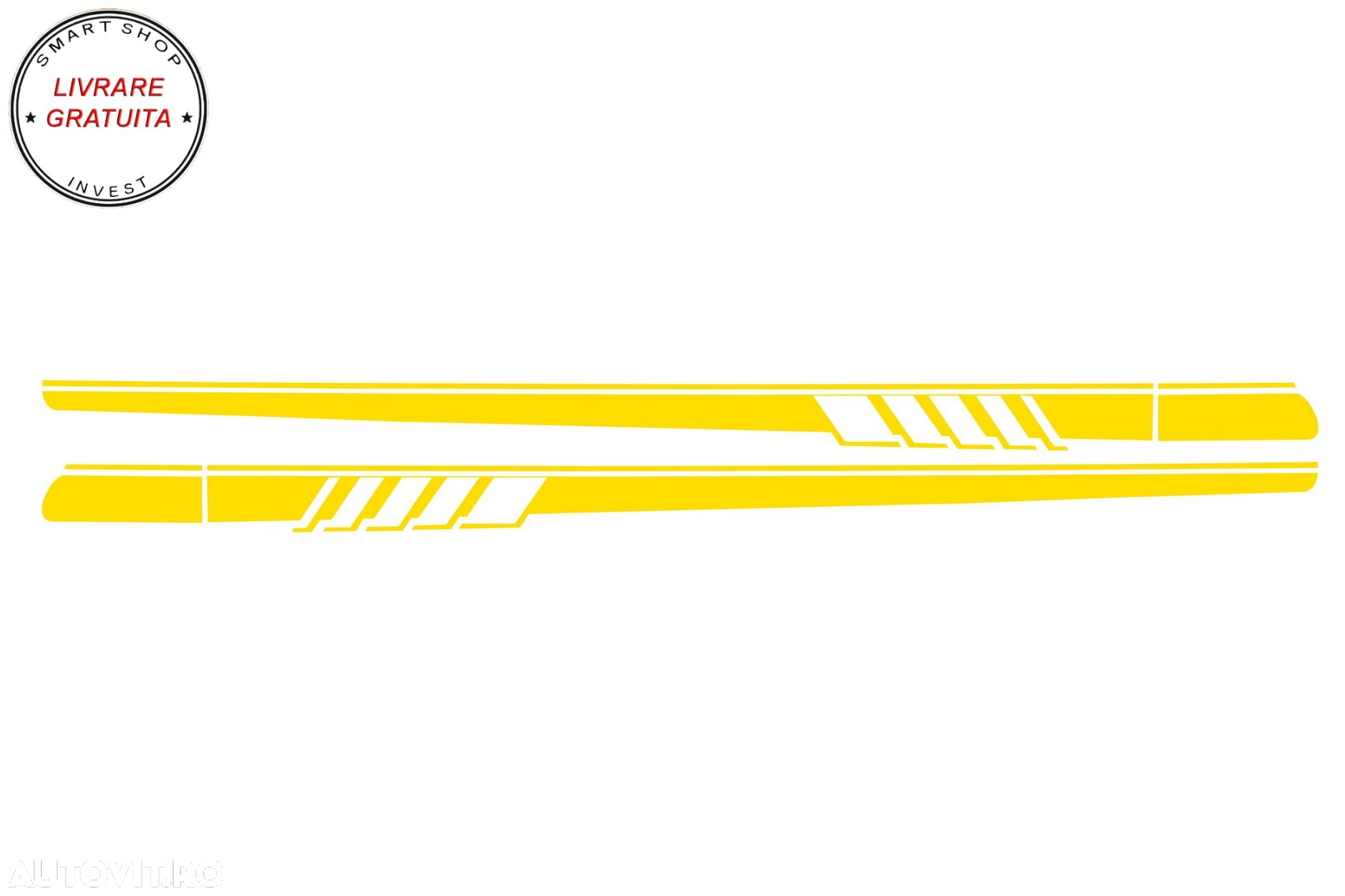 Stickere Laterale Galben Mat Mercedes Clasa C C205 Coupe A205 Cabriolet (2014-up)- livrare gratuita - 3