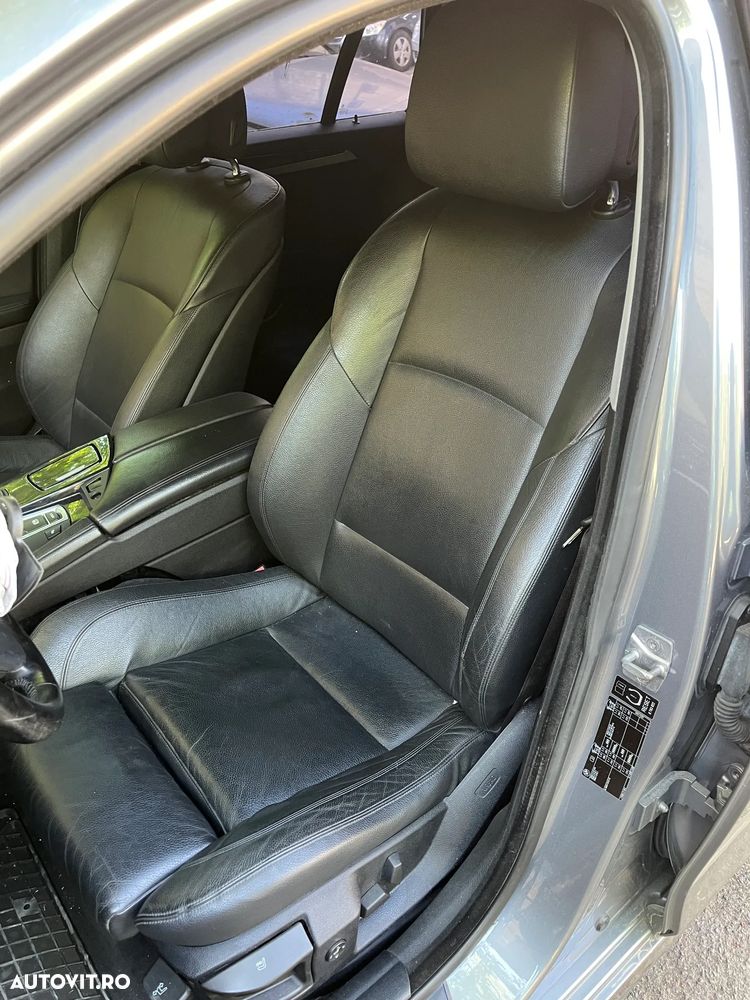 Interior complet piele negru Bmw Seria 5 F11 break non facelift 2011 semi electric incalzire Europa - 9