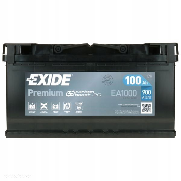 Akumulator Exide Premium 100Ah 1000A EA1000 P - 3