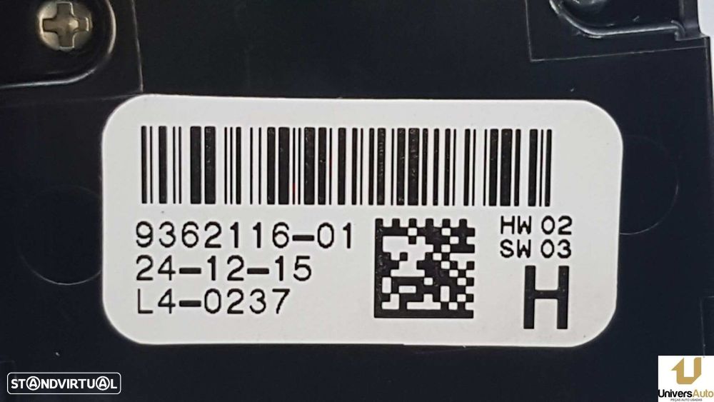 COMANDO ELEVADOR DO VIDROS FRENTE ESQUERDO BMW X5 (F15) REFª: 61319362116 | 936211601 - 3