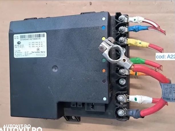 Unitate control a sistemului electric modul cutie cu sigurante pentru sursa de alimentare electrica baterie mercedes s class w221 2005-2013 - 1