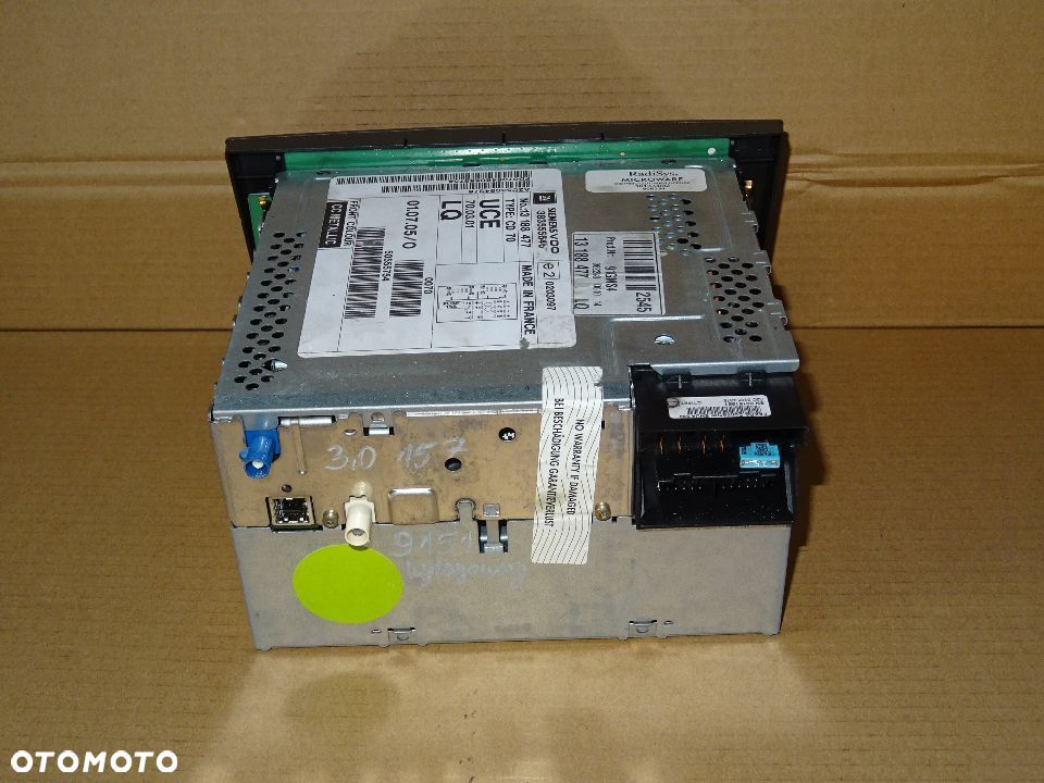 OPEL VECTRA C SIGNUM RADIO NAWIGACJA WYŚWIETLACZ MONITOR KOLOROWY CID CD70 DVD90 NAVI - PIN CARPASS - 7