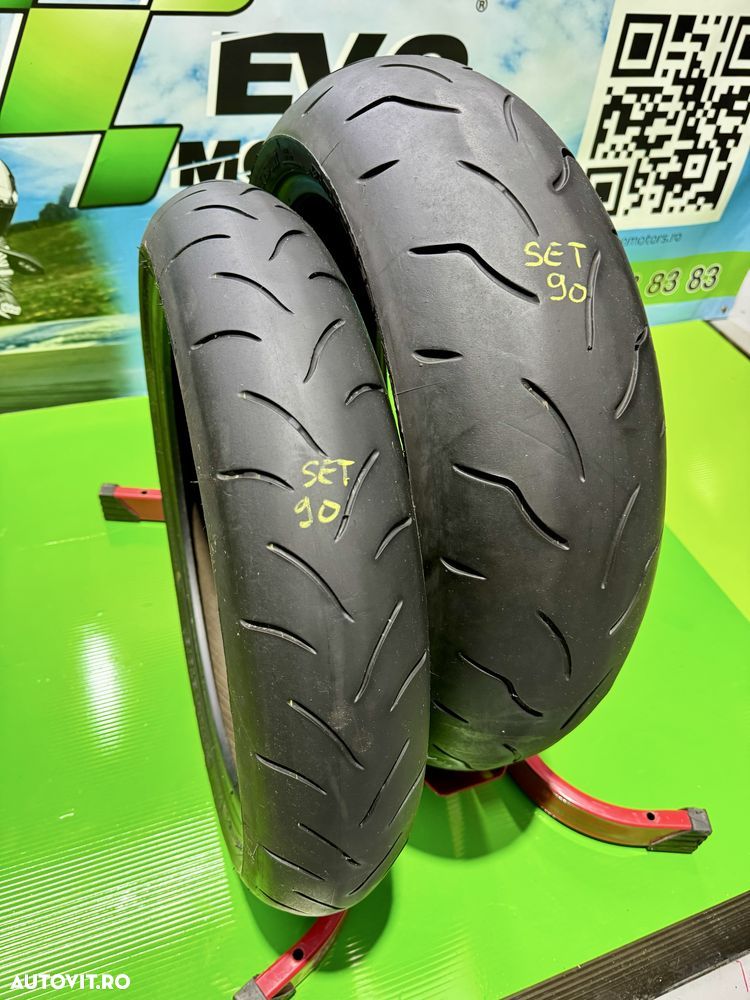 Set Anvelope Moto 120 70 17 si 180 55 17 Dunlop BT016 pro 2021 Set90 - 1
