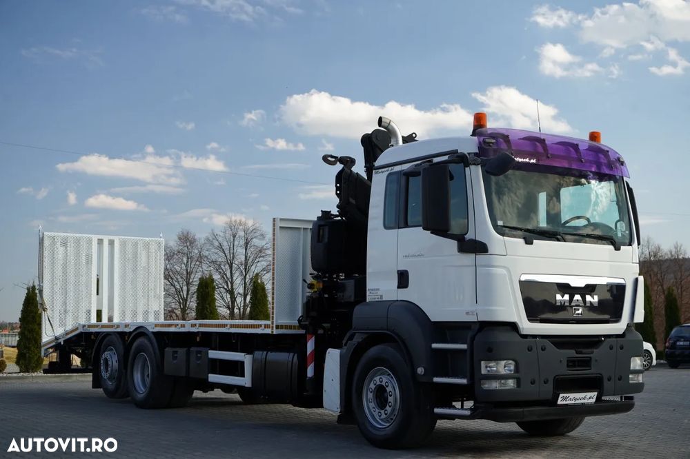 MAN TGS 26.360 / 6X2 / REMORCA AUTO + FASSI F 190A.22 / COMANDE HIDRAULICE / TROLIU / - 6