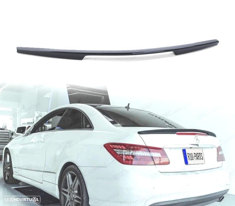 AILERON SPOILER TRASEIRO MERCEDES C207 COUPE CABRIO 09- LOOK AMG PRETO BRILHANTE - 1