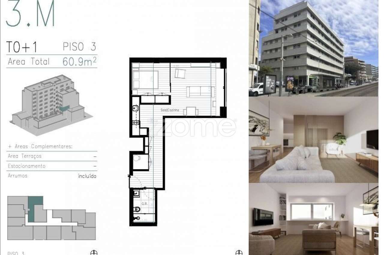Apartamento T0+1 em Matosinhos Sul - Grande imagem: 5/8