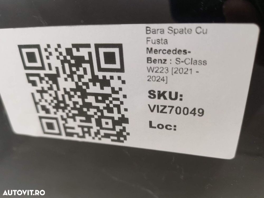 Bara Spate Cu Fusta Mercedes-Benz  S-Class W223 2021 2022 2023 2024 Or - 8