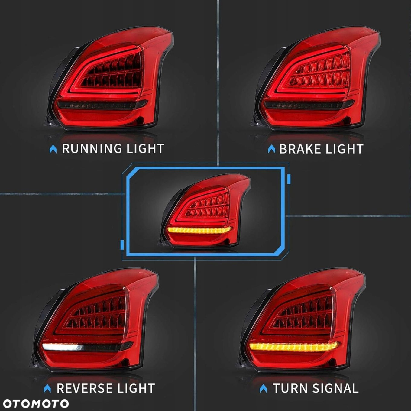 Lampy tyl ne kpl Vland Full Led Neon Tuning Suzuki Swift V 5 VI 6 2017-2023 - 4