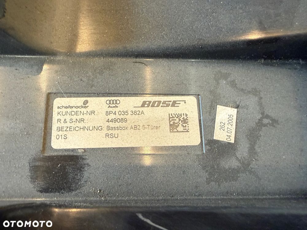 Głośnik subwoofer 8P4035382A Audi A3 8P OE - 2