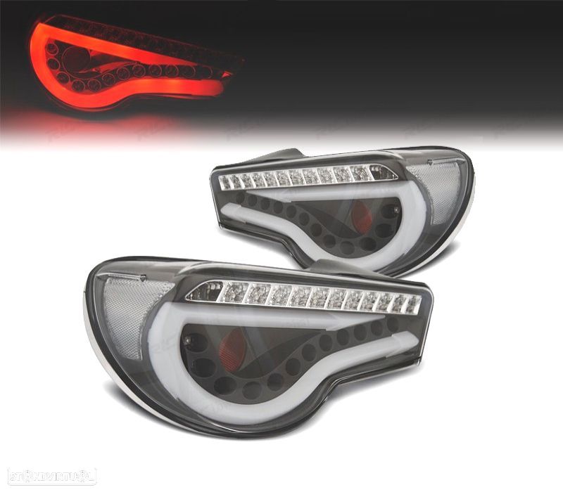 FAROLINS TRASEIROS TOYOTA GT86 12- LIGHT BAR FUNDO PRETO - 1