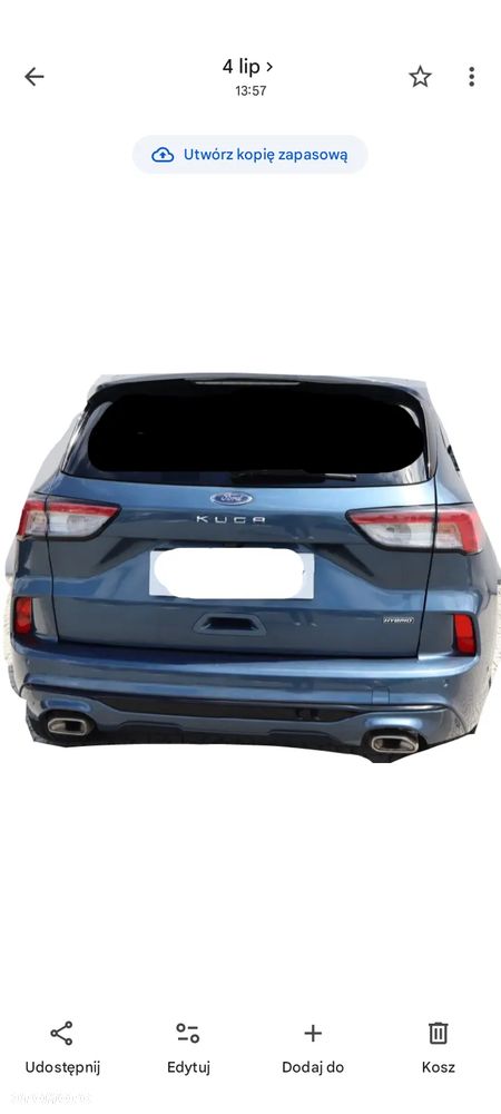 Kompletny tył klapa bagażnika zderzak tył lampy Ford Kuga MK3 Vignale w kołor 6l - 1