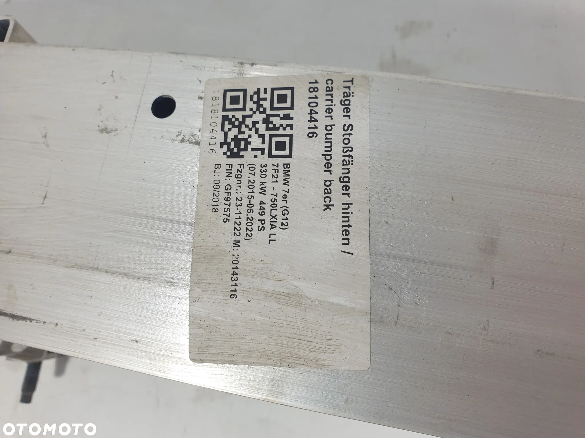 BMW G12 BELKA ZDERZAKA TYŁ 7377217   POTESTOWA MINIMALNY PRZEBIEG - 4